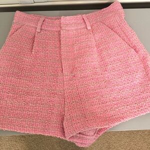 Pants store pink tweed shorts